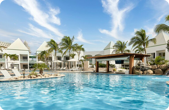 The Courtyard by Marriott Aruba Resort located at Palm Beach, Aruba.