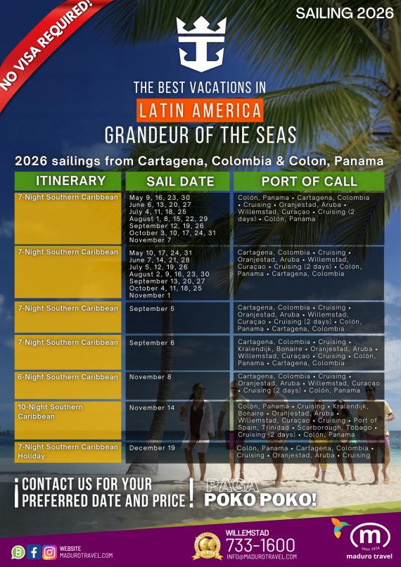 GRANDEUR OF THE SEAS 2026 - mtc